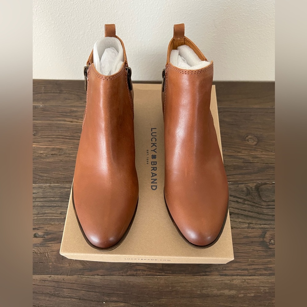 COPY - Lucky Brand Women's Basel Leather Booties - Toffee 9.5 New in box